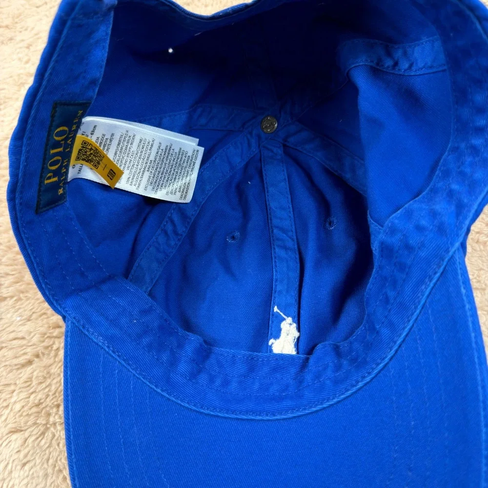 Polo Ralph Lauren Men OS Baseball Cap Royal Blue White Pony Logo NWOT